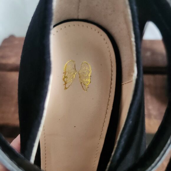 Victoria’s Secret Women’s Peep Toe Heels Black Suade Leather Size 10 B - Picture 5 of 11